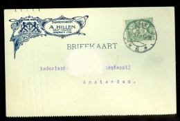 GEILLUSTREERDE * HANDGESCHREVEN BRIEFKAART Uit 1912 Van DELFT Naar AMSTERDAM * NVPH 55   (9808m) - Lettres & Documents