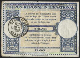 FRANCE - Coupon Réponse International 40fr Obl BEDARIEUX 1955 - International Reply Coupon Antwortschein - Reply Coupons