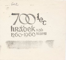 J1755 - Czechoslovakia (1945-79) Control Imprint Stamp Machine (R!): 700 Years Of City Hradek Nad Nisou 1260-1960 - Essais & Réimpressions