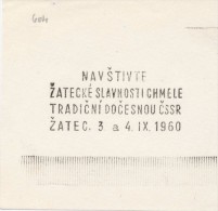 J1760 - Czechoslovakia (1945-79) Control Imprint Stamp Machine (R!): Visit Festivities Zatec Hops; Harvest Festival - Proofs & Reprints