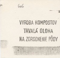 J1763 - Czechoslovakia (1945-79) Control Imprint Stamp Machine (R!): Production Of Compost Ongoing Task Land Reclamation - Probe- Und Nachdrucke