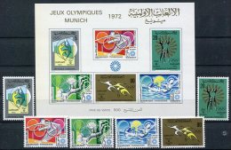 Tunisie                   722/727  **   Bloc  7 **    J.O  Munich 1972 - Tunisie (1956-...)