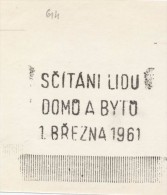 J1775 - Czechoslovakia (1945-79) Control Imprint Stamp Machine (R!): Census, Houses And Flats; 1.III.1961 (CZ) - Proeven & Herdrukken