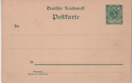 CP Entier Deutshe Reichspost 5 Pfennig Vert Neuve - Other & Unclassified