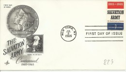 ESTADOS UNIDOS USA FDC 1965 NEW YORK SALVATION ARMY - Contra El Hambre