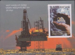 RO)2014 AZERBAIJAN, 20TH ANNIVERSARY OF THE SIGNING OF CONTRACT OF THE CENTURY FOR OIL PRODUCTION, S/S, XF - Azerbaïjan