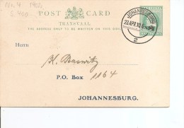 Transvaal ( EP De 1910 De Johannesburg  Vers L'intérieur à Voir) - Transvaal (1870-1909)