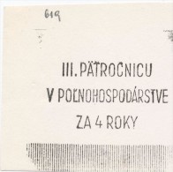 J1786 - Czechoslovakia (1945-79) Control Imprint Stamp Machine (R!): III. Five-Year Plan In Agriculture For Four Years - Essais & Réimpressions