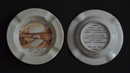 CENDRIER - 1843 - 1943 - TRAIN -  Paris à Orléans - Tirage Limité à 500 - Porcelaine De LIMOGES  - Charles Ahrenfeldt - Ashtrays