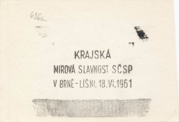 J1801 - Czechoslovakia (1945-79) Control Imprint Stamp Machine (R!): Regional Peace Celebration SCSP; Brno 1961 - Proofs & Reprints