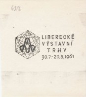 J1804 - Czechoslovakia (1945-79) Control Imprint Stamp Machine (R!): Liberec Exhibition Markets, 30.7.-20.8.1961 - Proeven & Herdrukken