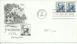 ESTADOS UNIDOS USA FDC 1966 CINCINNATI GEORGE WAHINGTON - George Washington