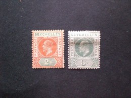 STAMPS SEYCHELLES 1903 King Edward VII /1912 King George V - Inscribed "POSTAGE POSTAGE" MHL - Seychellen (...-1976)