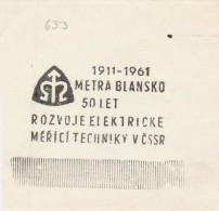 Delcampe - J1818 - Czechoslovakia (1945-79) Control Imprint Stamp Machine (R!): 50 Y. Development Of Electrical Measuring Equipment - Probe- Und Nachdrucke