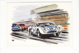 24 Heures Du Mans ,passage Devant Les Tribunes Illustré Par Aldé / Mutuelles Du Mans - Le Mans
