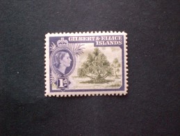 STAMPS GILBERT AND ELLICE ISLANDS 1956 Issues Of 1939 But With Portrait Of Queen Elizabeth II - Gilbert- En Ellice-eilanden (...-1979)