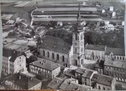 57 BOULAY VUE AERIENNE EGLISE CATHOLIQUE HOPITAL ET ECOLES - Boulay Moselle