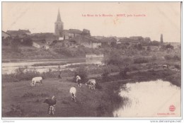 54 MONT PRES LUNEVILLE LES RIVES DE LA MEURTHE AVEC DES VACHES.CPA BON ETAT - Mont Saint Martin