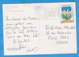 POSTCARD MONACO HARBOR + STAMPS - Hafen