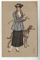 CPA   COLOMBO Femme  Chien - Colombo, E.