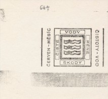 J1834 - Czechoslovakia (1945-79) Control Imprint Stamp Machine (R!): June - The Month Of Purity - Water (CZ) - Essais & Réimpressions