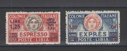 LIBIA 1933 ESPRESSO N.12 E 13 ** MNH CENTRATO LUSSO A RICHIESTA CERTIFICATO - Libia