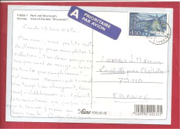 Y&TN°1112   OSLO   Vers   FRANCE   1966  2 SCANS - Storia Postale