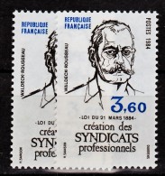 France 2305 Variétés Impression Décalée Haut Bas Syndicats  Neuf ** TB MNH Sin Charnela - Unused Stamps