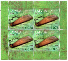 Booklet  Latvia 2014 Europe CEPT   The National Musical Instruments - ( KOKLE ) Lute Booklet  MNH - 2014
