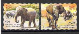INDIA, 2011, 2nd Africa-India Forum Summit, Set 2 V,  MNH, (**) - Unused Stamps