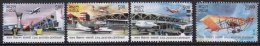 India MNH 2012, Set Of 4, Civil Aviation, Airplane, Helicopter, Airport, Piquet Demo, Radar Tower, Computer Control Room - Unused Stamps