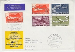 Liechtenstein 1960 Letter Sonder-postflug Vaduz-Zürich Ca 28 V 1960 Vaduz (22040) - Luchtpostzegels