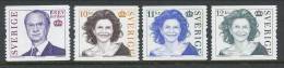 Sweden 2005-2009. King Carl XVI Gustaf And Queen Silvia, Set Of 4, See Scann, MNH (**) - Unused Stamps