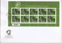 Suisse, Switzerland, Schweiz, Svizzera, FDC, 2012, Gallus, St. Gallen FDC - First Day Cover - Ungebraucht