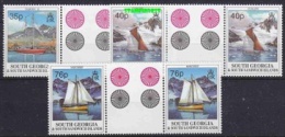 South Georgia 1995 Yachts 3v Gutter ** Mnh (22053) - Zuid-Georgia