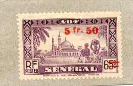 SENEGAL : Mosquée De Djourdel,  Timbre De 1935, Surchargé Nouvelle Valeur - - Ongebruikt