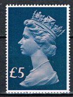 Grossbritannien 1977 , Q. E. II  5 Pfund , Mi. 734 Postfrisch / MNH / Neuf - Unused Stamps