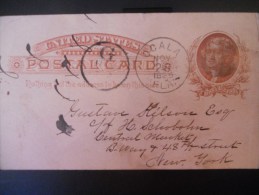 Etats Unis Carte De Ocala Fla 1885 Pour New York - Brieven En Documenten