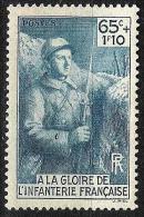 Infanterie-Denkmal 1938 "Poilu": Michel-No.424 ** MNH (Mi € 6.00) - WW1