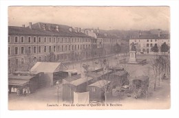 54 Luneville Carte RARE Place Des Carmes Et Quartier De La Barolliere , Cachet Luneville 1906 - Luneville