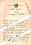 Original Patent - Gottfried Wegelin In Kalscheuren B. Hürth , 1899 , Darstellung Von Ruß !!! - Huerth