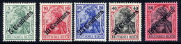 GERMAN P.O. In TURKEY 1908 Surcharges On Deutsches Reich Definitives MNH / LHM. Michel 48-52 - Turquie (bureaux)