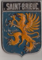 Ancien Blason (armoiries) En Métal De Saint Brieuc - Otros & Sin Clasificación