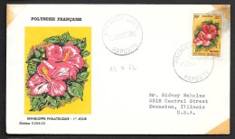 FDC Polynesie Française : Flore : Hibiscus - 12/7/62 - Assez Bon état - FDC