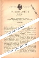 Original Patent - W. Reynolds In Coton Und Ch. King In Little Swaffham , 1886 , Carousel , Karussell  !!! - Other & Unclassified