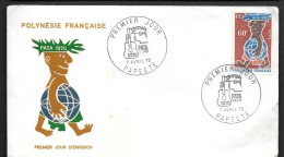 FDC Polynesie Française : Tourisme (PATA 70) - 7/4/70 - Assez Bon état - FDC