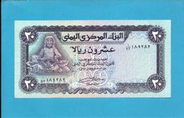 YEMEN ARAB REPUBLIC - 20 RIALS -  ND ( 1985 ) - P 19.b -  Sign. 8 - UNC. - Central Bank Of Yemen - 2 Scans - Jemen