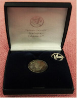 Kleine Medaille Mit Anstecknadel 925 Silber - Verband Deutscher Brieftauben-Liebhaber E.V.  - Im Etui - Andere & Zonder Classificatie