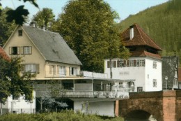 Hirsau Schwarzwald Friseur Salon Neufang Brücke Wohnhaus Coloriert 60er - Calw