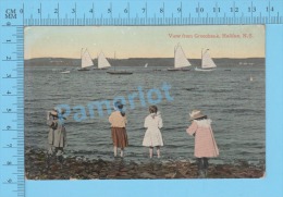 Halifax ( View From Greenbank, Valentine & Sons, Animé ) Post Card Carte Postale 2 Scans - Halifax